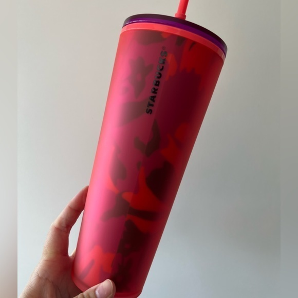 Matte floral starbucks tumbler‎